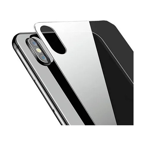 Mica Vidrio Templado Posterior Negro Para iPhone X Baseus