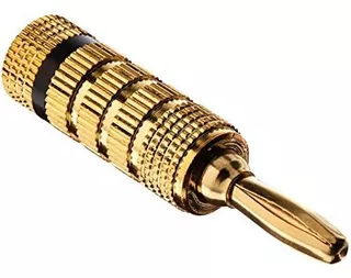 Monoprice 24k Chapado En Oro Banana Plug, Tipo De Tornillo C