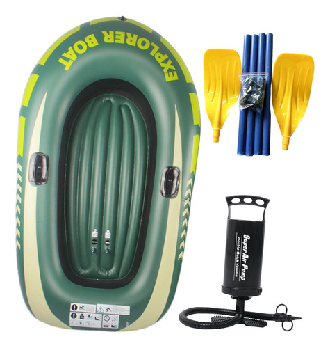 Bote Inflable De Pesca En Kayak, Bote 2 Personas Con Remo