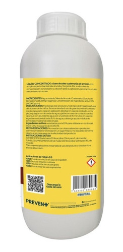 Imagen 2 de 5 de Desinfectante Concentrado Bio+ C10% (rinde Hasta 500 Litros)