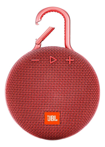 Parlante JBL Clip 3 portátil con bluetooth waterproof  fiesta red