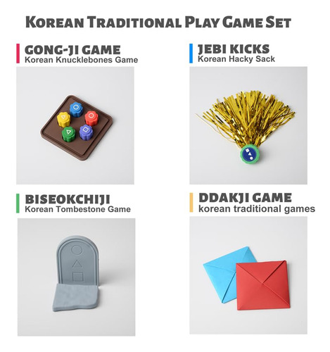 Juego Tradicional Coreano De Silicona Incluye Gonggi Y Ddakj