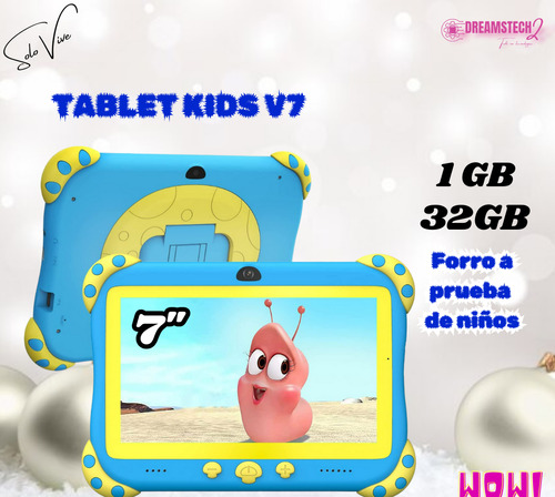Tablet Kids V7 1gb 32gb 7  Incluye Forro, Cargador Y Tablet 
