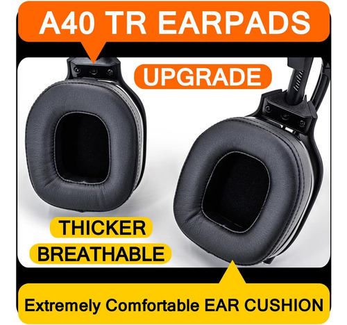 Almohadillas De Auriculares Astro A40 Tr, Negras/1 Par