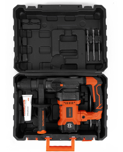 Rotomartillo 1500w 7,5j Con Accesorios - Hamilton Hrm005 Color Naranja Frecuencia 50 Hz/60 Hz