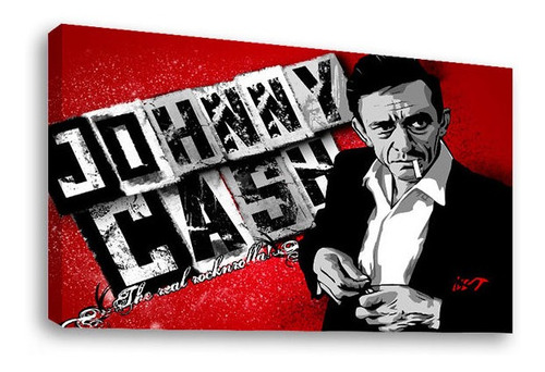 Cuadro Decorativo Canvas Moderno Johnny Cash Music