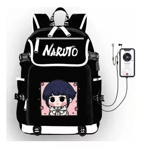 Kit Mochila Escolar Infantil Hinata Anime Naruto Rosa Costa Desenho Do  Tecido Hinata (naruto)