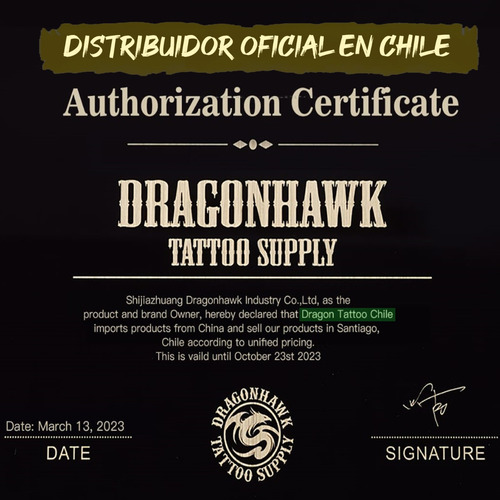 Imagen 2 de 6 de Kit De Tatuaje Pen Dragonhawk S1 Inalámbrica + Accesorios