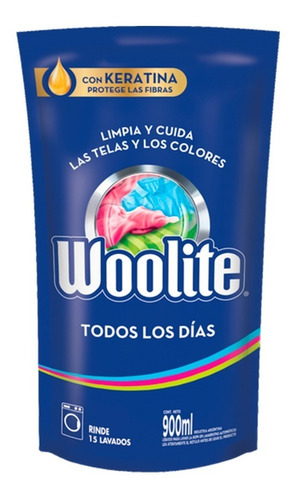 Jabón Líquido Ropa Todos Los Días Repuesto Woolite 900 Ml