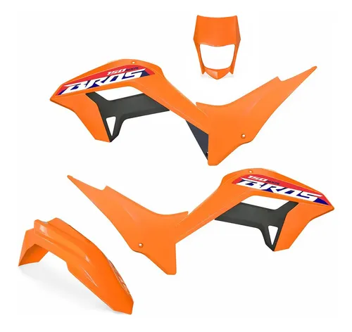 Kit Carenagem Biker Reestyle Moto Honda Nxr Bros 150 Laranja