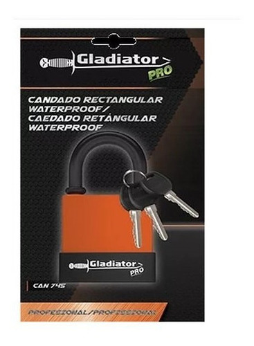 Candado Rectangular Waterproof 45mm Gladiator Pro Can745