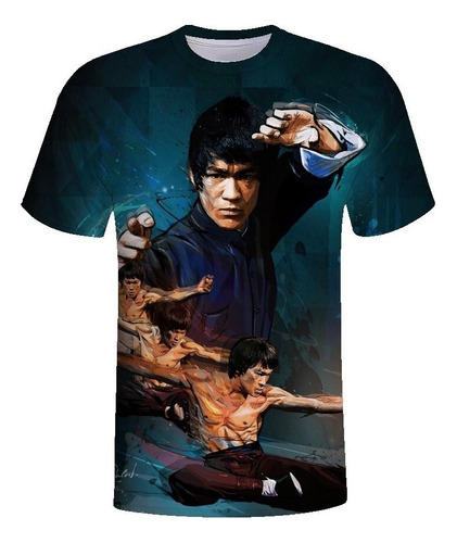 Camiseta For Hombre Y Mujer Con Estampado 3d Bruce Lee Kungf