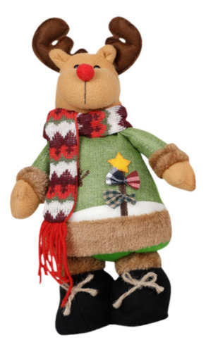 Figura De Muñeca Navideña, Adorno Navideño, Linda Alce