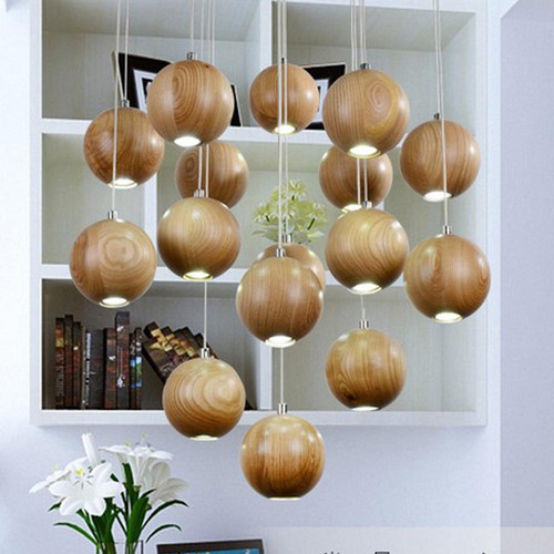 L?mpara De Techo Colgante Con Forma De Bola Para Habitaci?n