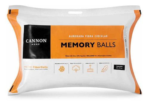 Almohada Memory Fiberballs, Cannon, 50 X 90 Cm (king)