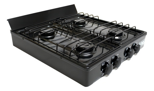 Parrilla De Gas Con 4 Quemadores Acero Super Flama Negro
