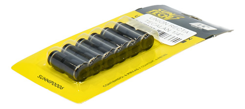 Blister Union Recta Tecalan 1/4 Pulgadas - 6 Unidades