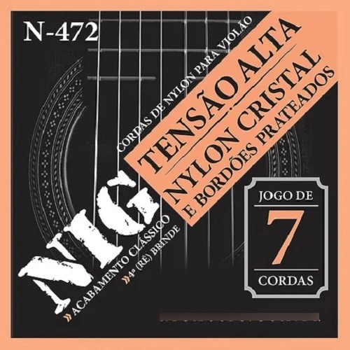 Encordoamento De Violão 7 Cordas Nylon Nig N485