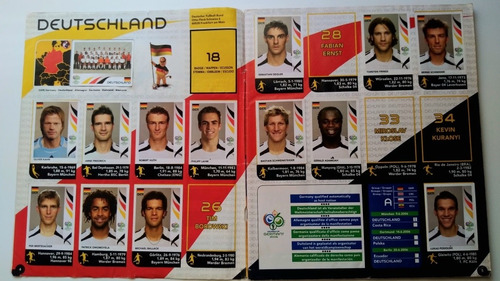Álbum Futbol Mundial Alemania 2006 Panini. J (Usado)