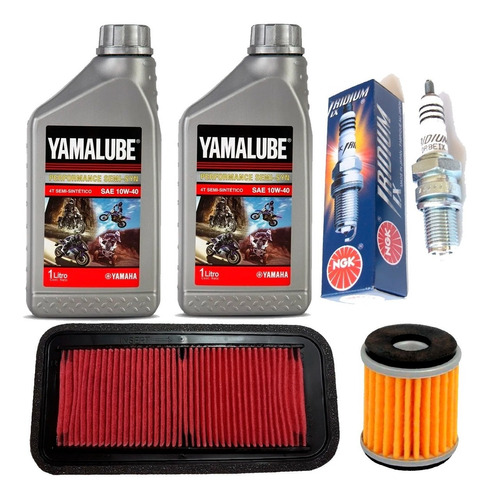 Kit Service Yamaha Fz 25 Filtros Aceite Original + Bujia Ryd