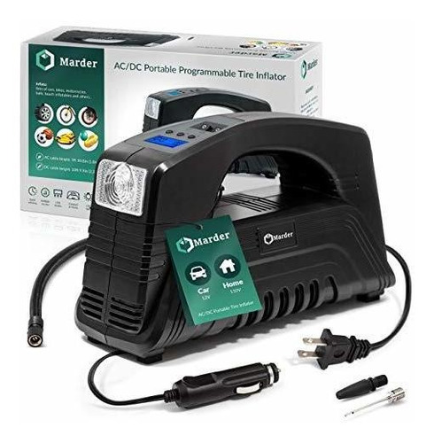 4YANG Inflador de neum/áticos Digital Compresores de Aire port/átiles 20 V 150 PSI Bomba de neum/ático de autom/óvil inal/ámbrica con luz LED Digital Inteligente 2000 mAh