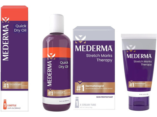 Mederma Tratamiento Completo Para Estrías Aceite Y Crema 