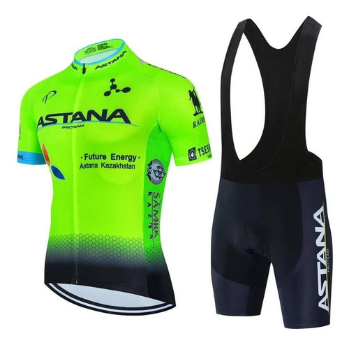 Hombre Astana Verano Ciclismo Jersey Desgaste Traje De Ropa