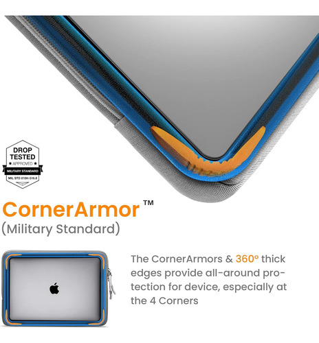 Funda Para Portátil De 13 Pulgadas, Gris/impermeable/protect