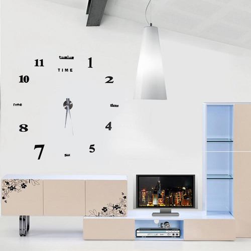 M Kit Reloj Pared Grande Bricolaje Modern Superficie Espejo
