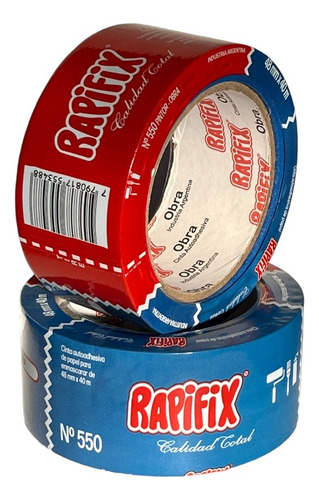 Cinta De Papel Azul Pintor Obra 48mm Rapifix- Caja 18 Rollos