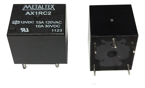 100x Rele Ax1rc2 12v 15a 5 Pinos