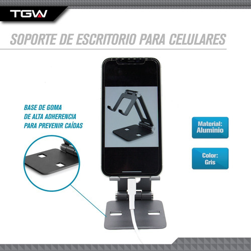 Imagen 4 de 10 de Soporte De Escritorio Para Celulares Tagwood