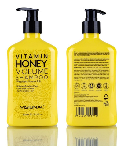 Visional® Shampoo De Miel Y Vitaminas Sin Sal 400ml