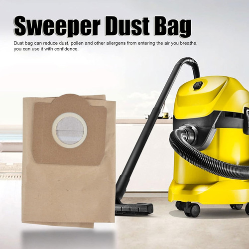 5 Bolsas Papel Para Aspiradora Karcher Wd3/se4001/nt20