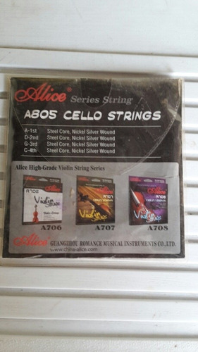 Imagen 2 de 2 de Set De Cuerdas Para Cello Marca Alice Originales