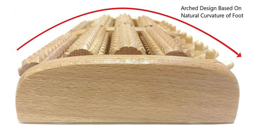 Rodillo Masajeador Pie Doble, Rodillo Masaje De Pies Madera