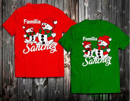 Camisetas Estampados  Muñeco Nieve Navidad