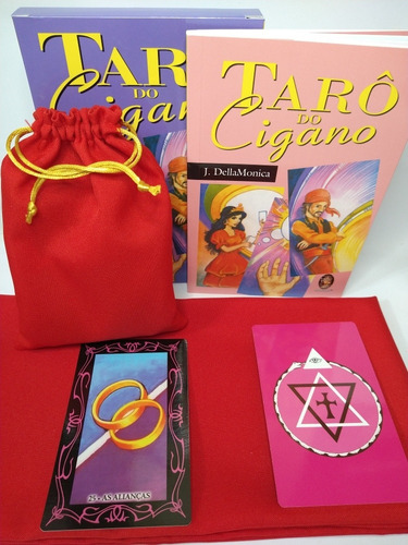 Imagem 4 de 8 de Tarô Cigano 36 Cartas + Livro + Toalha Vermelha + Saquinho