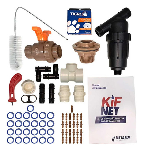 Kit Irrigação Familiar Por Gotejamento Kifnet 500 M² Netafim