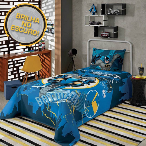 Jogo De Cama Lençol Infantil Batman 2 Peças Lepper