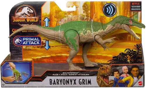 Jurassic World Camp Cretaceous Baryonyx Grim Mattel Sonidos!