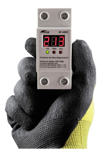 Imagen 4 de 6 de Protector Tensión Mono Autonomo 63a Voltimetro Alta Baja