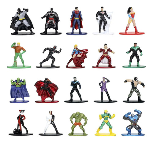 Set De 20 Figuras Metálicas De Dc Cómics 