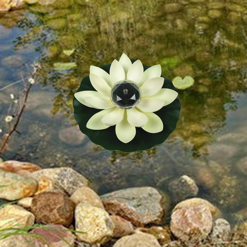 Lámpara Led Flotante De Loto, Luz Solar Led Flotante De