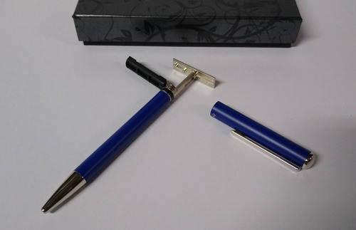 Bolígrafo Con Sello Heri Classic Made In Germany Tinta Azul Exterior Azul (3103)