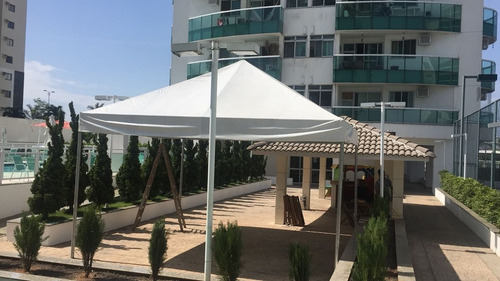 Tenda Piramidal 7x6 M Completa Com 01 Fechamento-lateral Pvc
