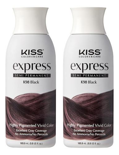 Kiss Express - Tinte Semipermanente Para El Cabello, 3.5 Onz