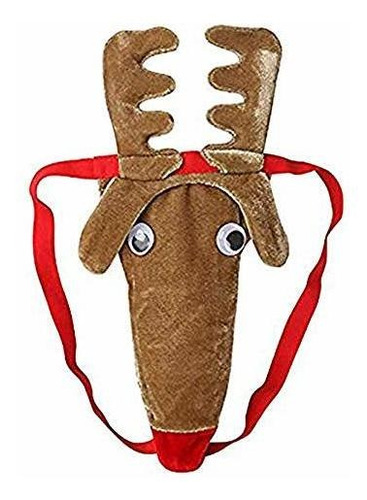 Helury Christmas Gag Gift Sexy Reindeer Hombres Tanga Tanga