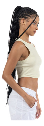 Playera Crop Top De Mujer Quarry Sin Mangas