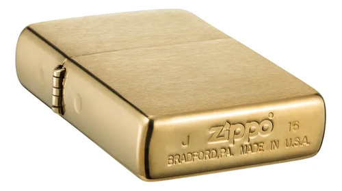 Encendedor Zippo 204B color dorado esmerilado cepillado brushed brass